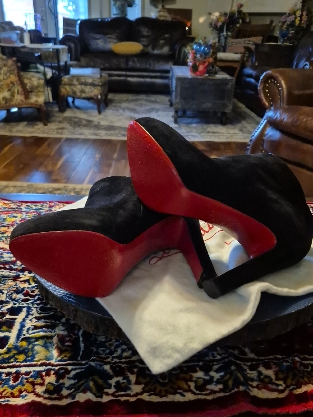 Christian Louboutin Authentic Black Suede Bobsleigh Booties. Sz.36.5. - Picture 7 of 16